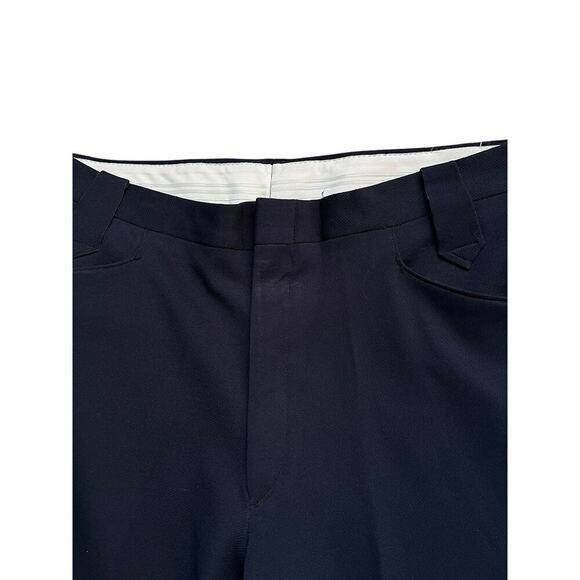 Sears Perma Prest Work Pants Blue 38W Regular Fit Vintage Western Disco Snap 70s - Picture 2 of 5